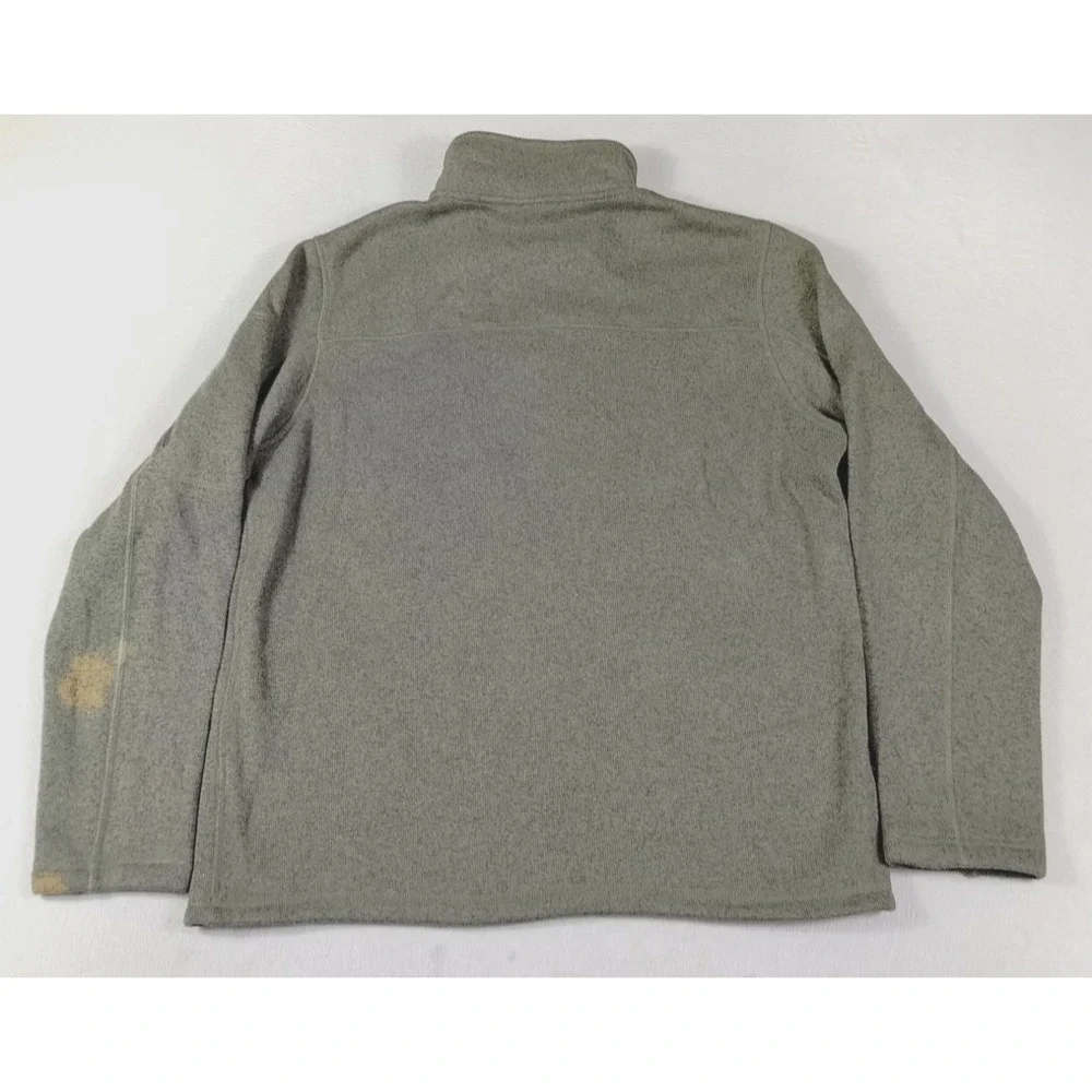 The North Face Pullover Mens Large Green Fleece 1/4 Zip Thermal Hiking Outdoors